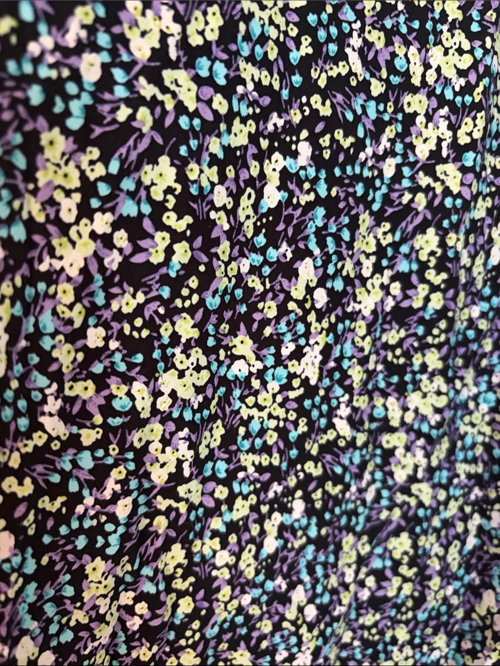 Modcloth Navy Floral Puff-Sleeve Midi Dress - Picture 2 of 7